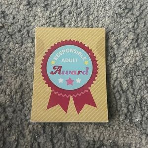 RESPONSIBLE ADULT AWARD STICKERS NWT